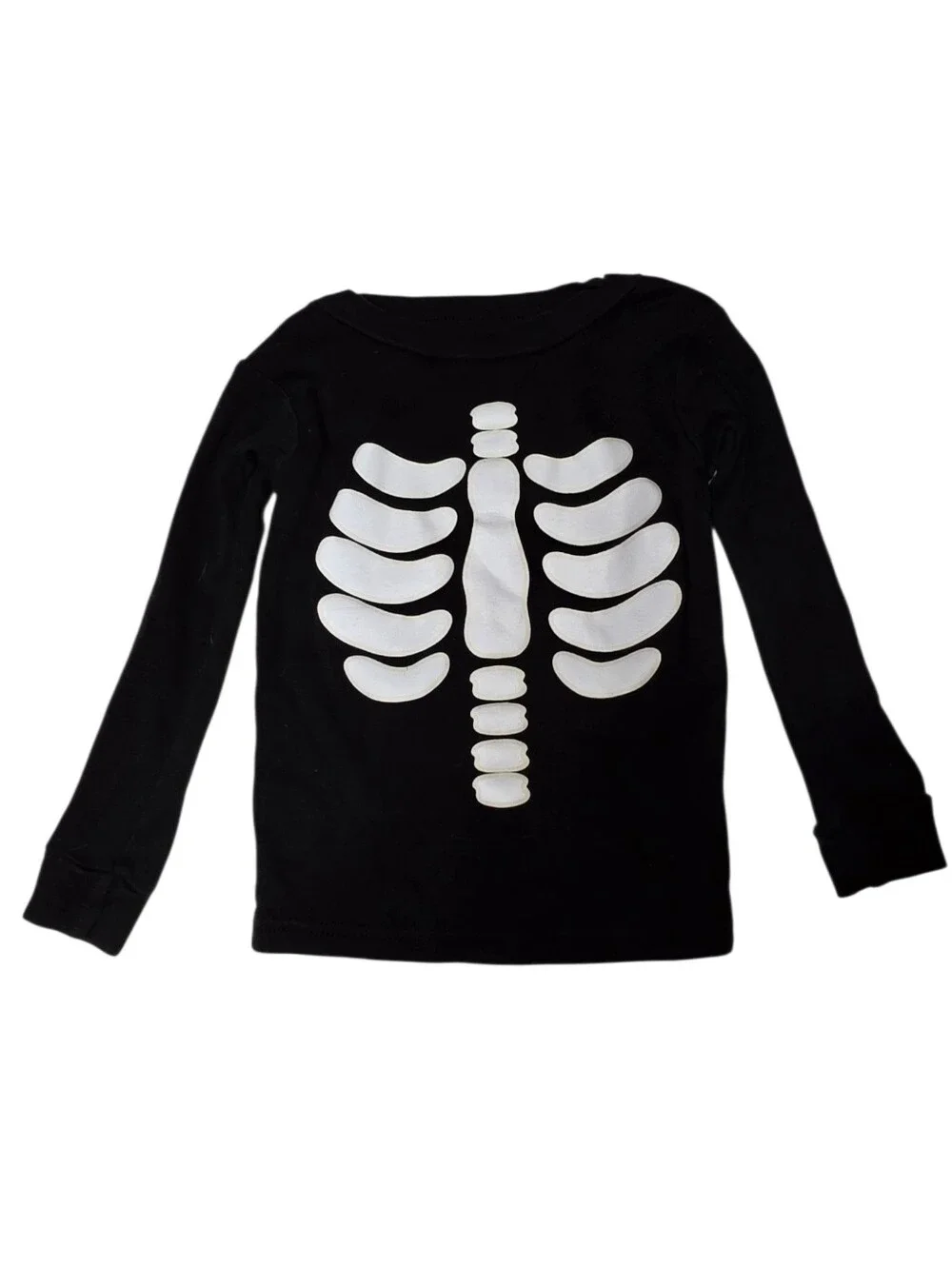 Kids Halloween Costume Casual 2 Piece Skeleton Bones Shirt & Pants Set Baby 3t